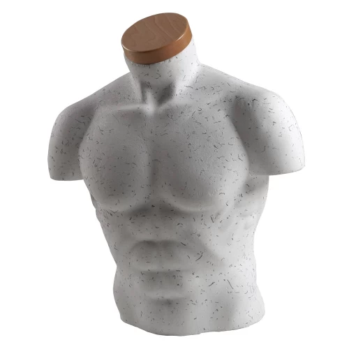 Male Body Form - White or White Painted Granite Finish - Stand Included 77113