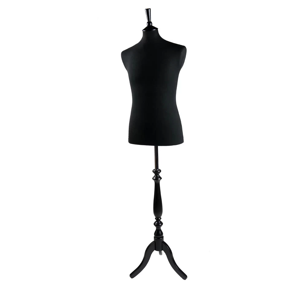 Male Dressmakers Mannequin Black Jersey 40 Inch Chest 75105