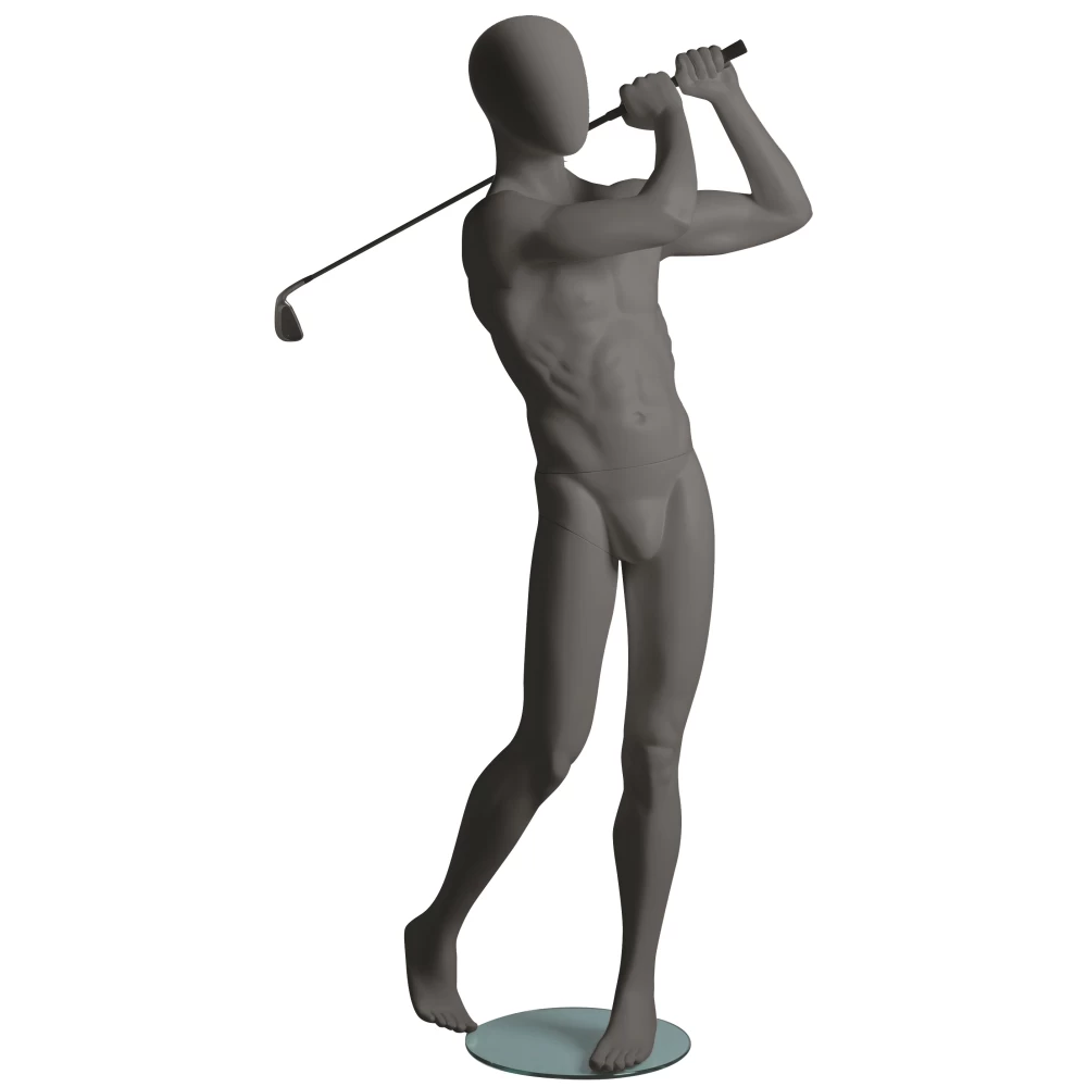Male Grey Sports Mannequin - Golfer 74125