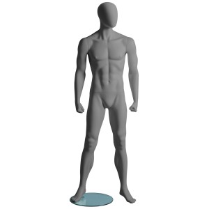Male Grey Sports Mannequins - Legs Astride 74120