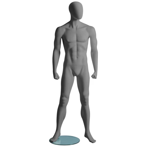Male Grey Sports Mannequins - Legs Astride 74120