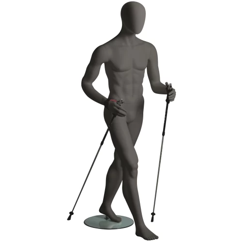 Male Grey Walking Mannequin - Walker 74124