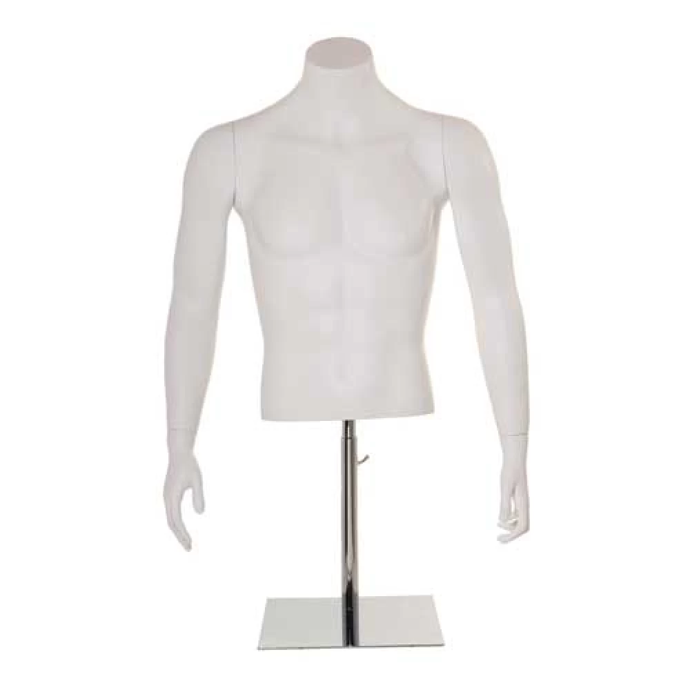 Male Headless Fibre Glass Half Bust Torso With Stand 77007