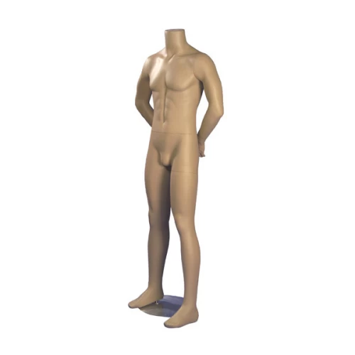 Male Headless Flesh Tone Mannequin - Arms Behind Back 70305