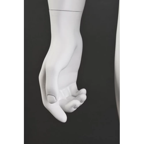 Male Headless White Matt Mannequin - Hands at Side - Straight Pose 70301