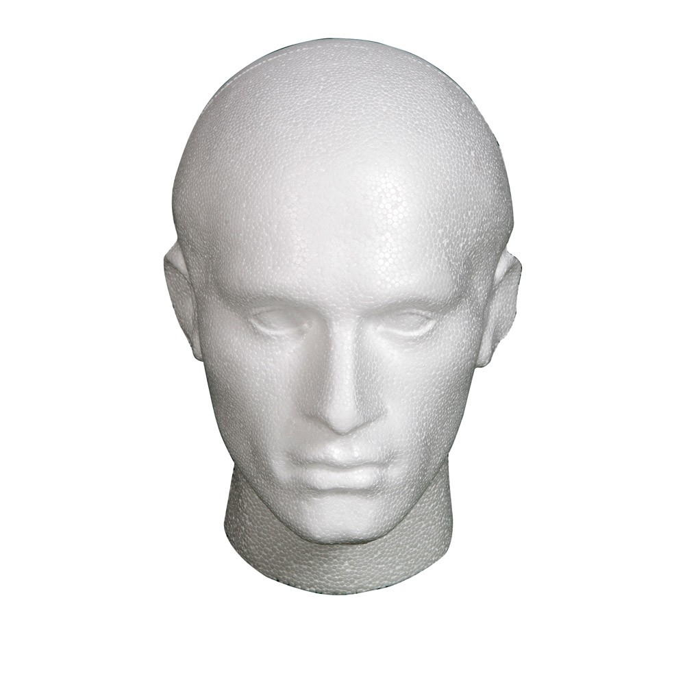 Polystyrene Skull Mannequin Heads Styrofoam Wig Form
