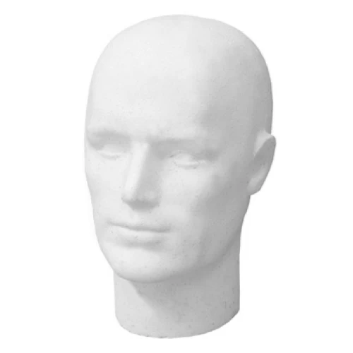 Male White High Density Polystyrene Head 77312