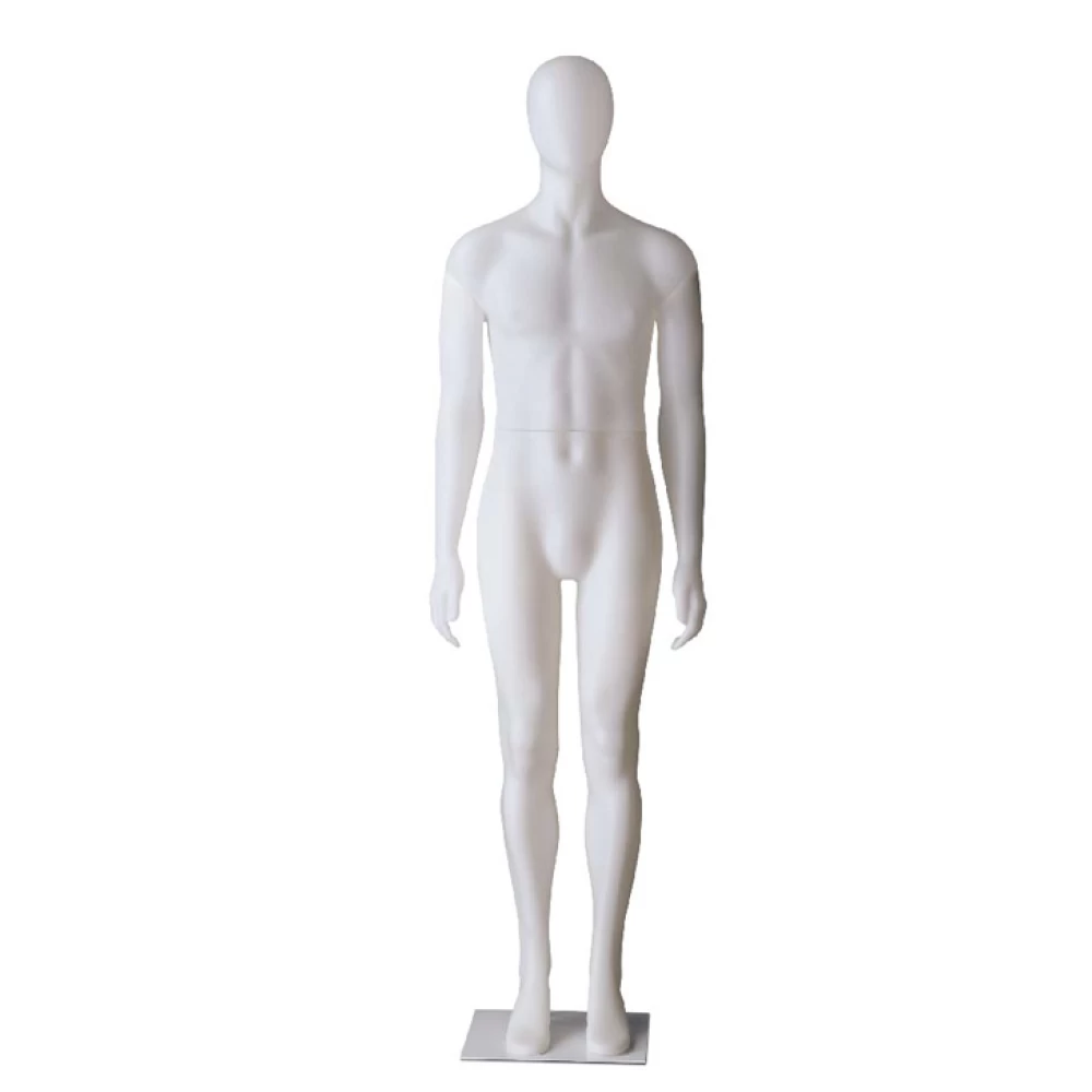 Male White/Opal Abstract Head PE Mannequin 70701