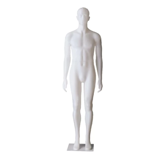 Male White/Opal Sculptured Head PE Mannequin 70702
