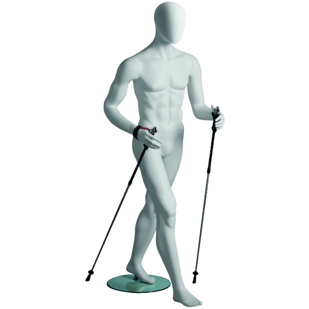 Male White Walking Mannequin - Walker 74130