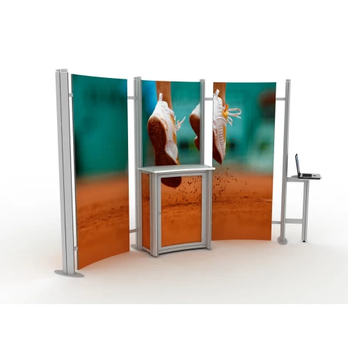 Modular Linear Display Stand & Poseur Table  - 2150mm (H) x 3200mm (W) 84223