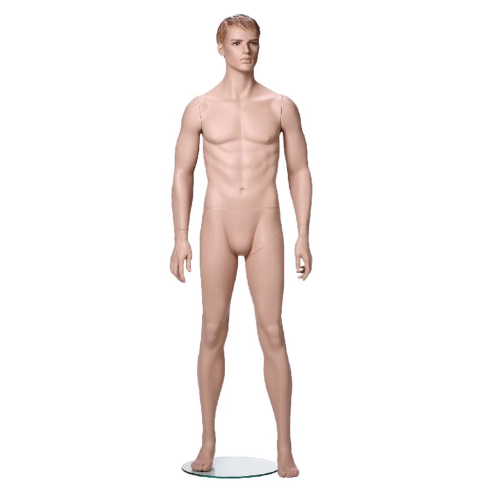 Natural Male Mannequin - Hands at Side, Head Facing Forwards 70208