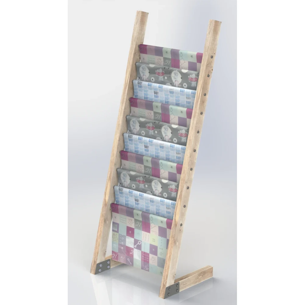 Organic Wooden Gift Wrap Display Stand Valentino's
