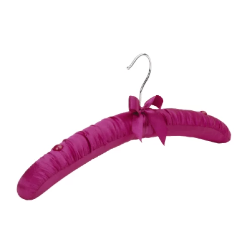 Pink Satin Padded Hangers (Box of 50) - Shoulder Beads 56018