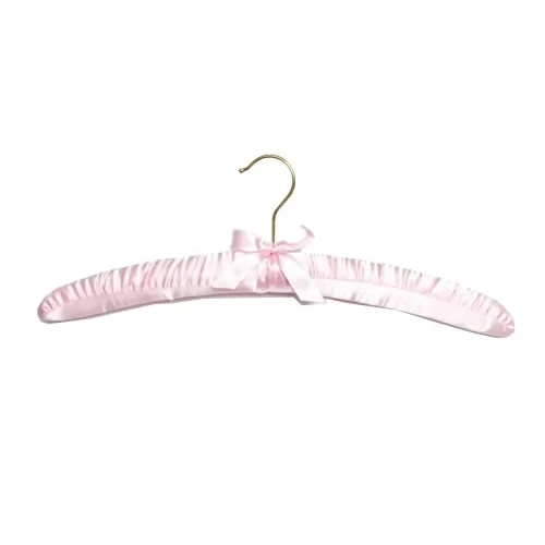 Pink Shaped Satin Covered Padded Hangers (Box of 100) 56011