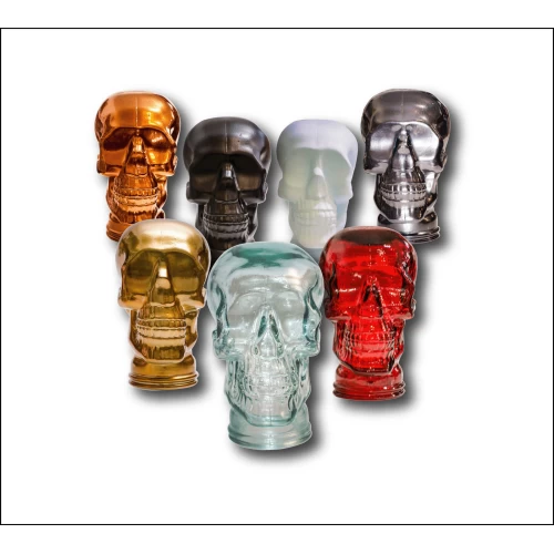 Red Glass Skeleton Skull - 77328