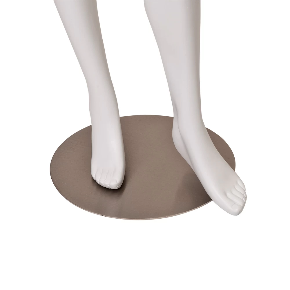 Right Hand on Hip White Matt Female Mannequin, Left Bent Leg 71410