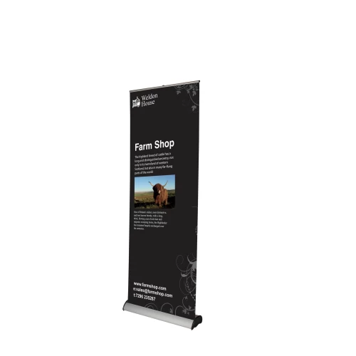 Roller Banner Single Sided 1000mm Wide Silver 80054