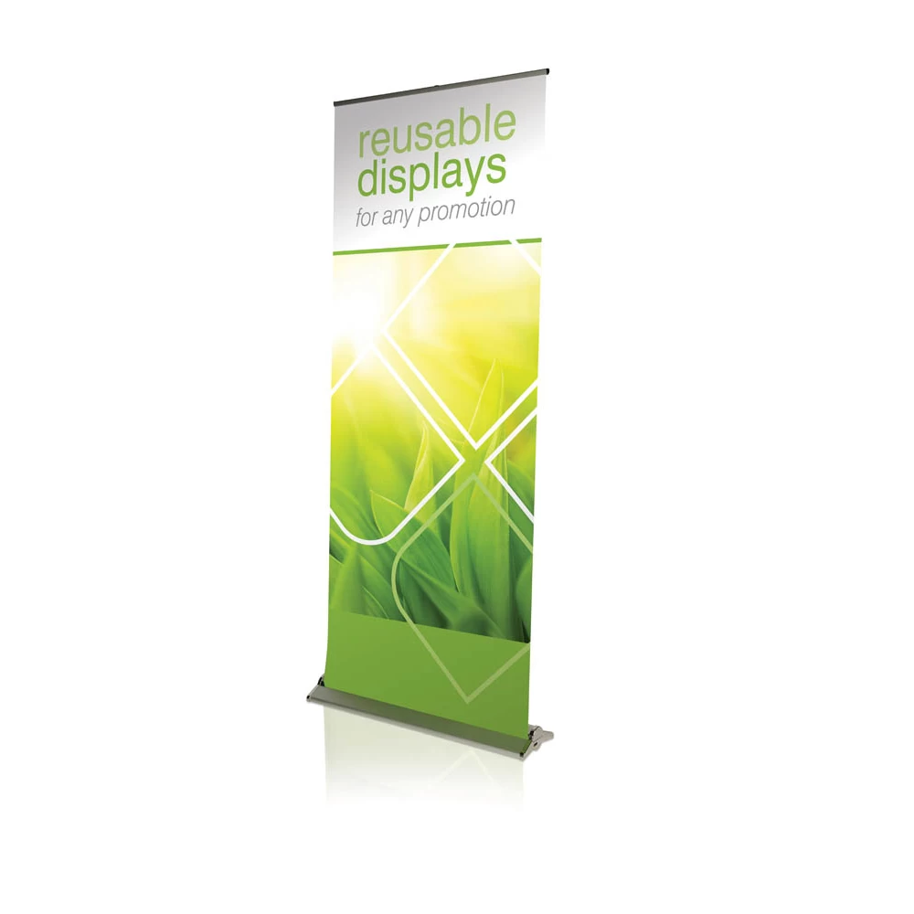 Roller Banner Single Sided 850mm Wide Silver 80003