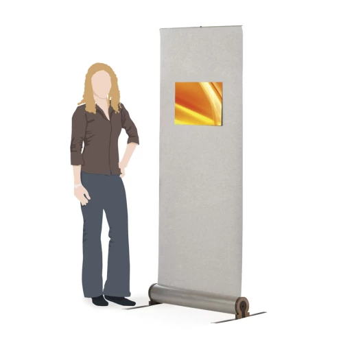 Roller Banner Stand Single Sided 780mm Wide Inc Velcro-Friendly Fabric Panel 80009