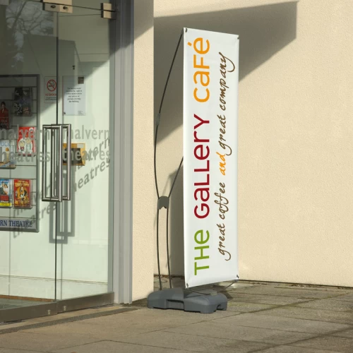 Single Sided Outdoor Banner Stand 800mm Wide (Plastic base for weighting) 80008