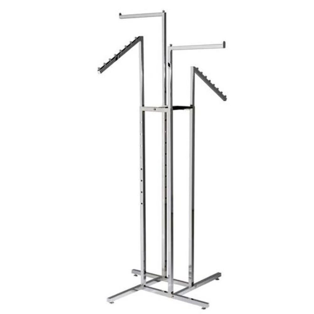 Straight & Sloping Arms Merchandising Clothing Rail 24003