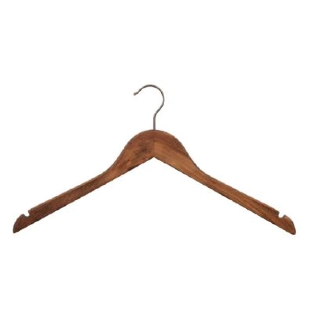 Teak Flat Coat Hanger 43cm (Box of 50) 52029