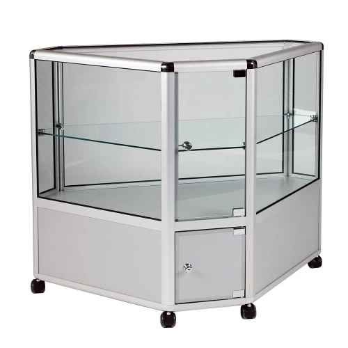 Two Thirds Glass Display Corner Counter 810mm 26012