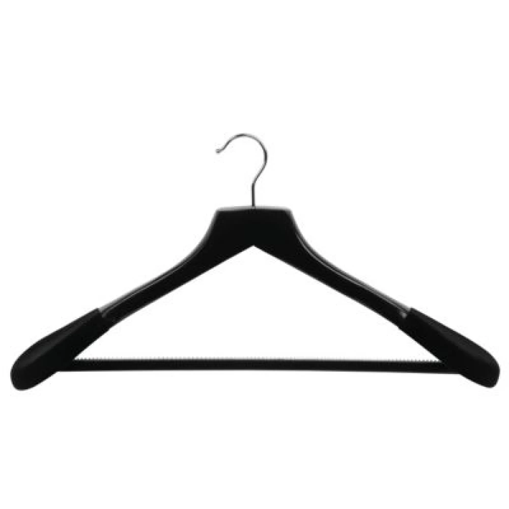 Velvet Tip Black Suit Hanger 46cm (Box of 12) 52032