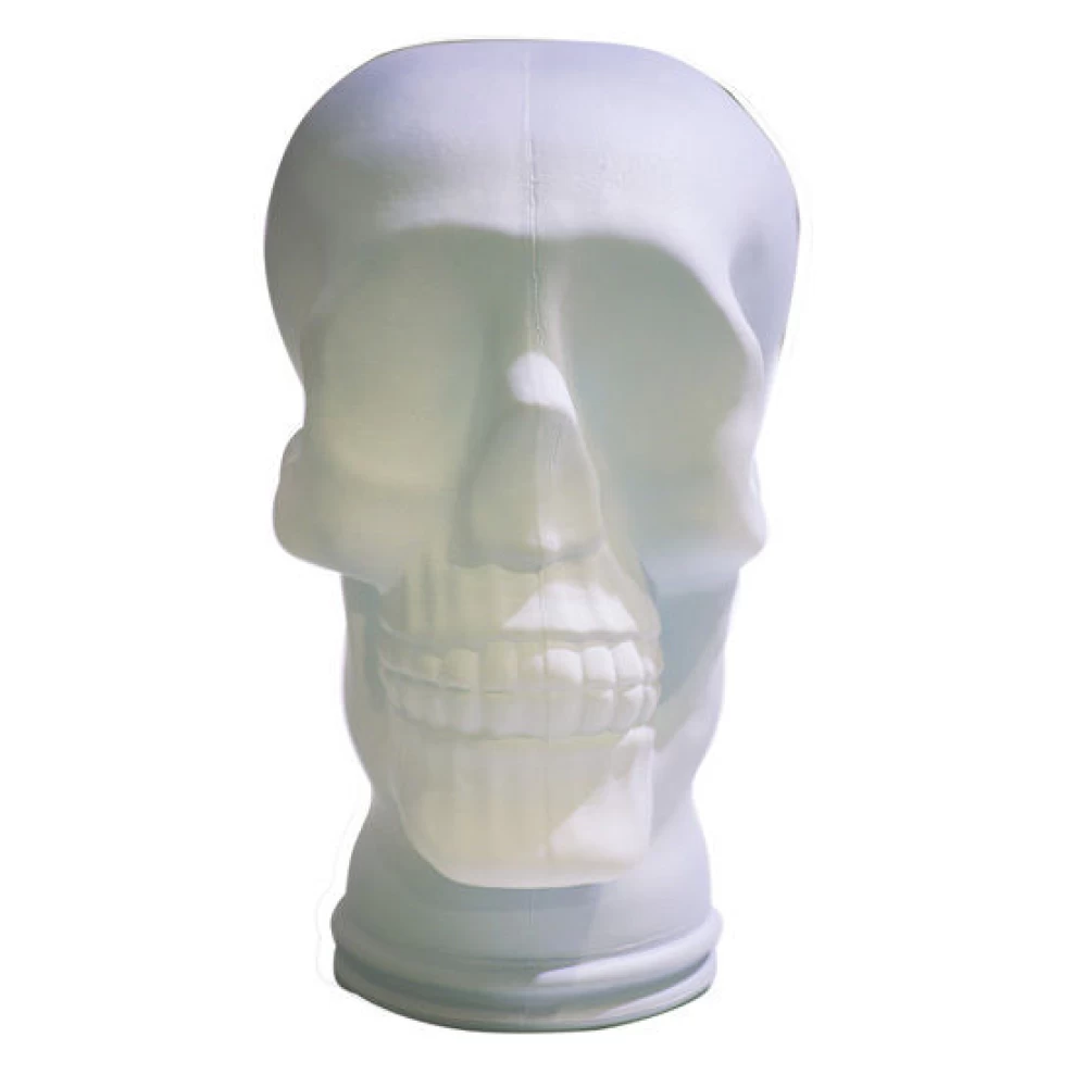 White Glass Skeleton Skull 77329