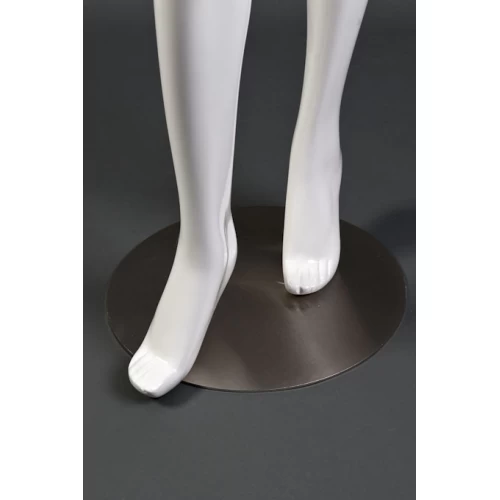 White Gloss Female Mannequin - Hands at Side, Straight Stance  71101