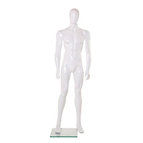 White Gloss - Hands at Side, Straight Stance, Male Mannequin 70108