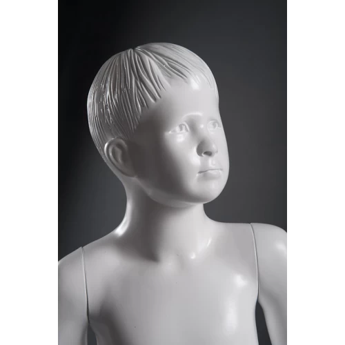 White Gloss-Hands at Side Boy Mannequin 7-8 Yrs 72101
