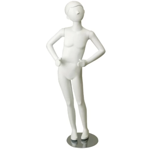 White Gloss - Hands at Side Child Mannequin 7-8 Yrs 72205