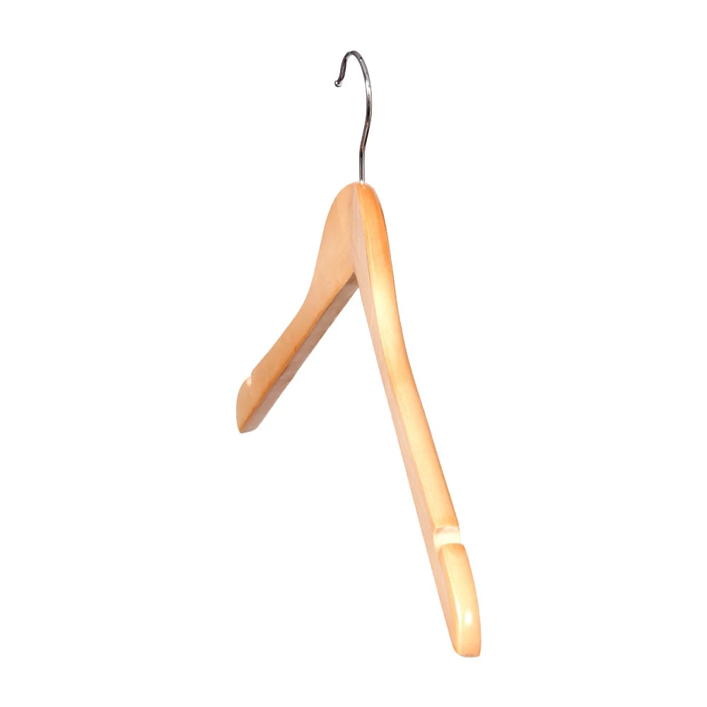 Wooden Shaped Clothes Hangers 39cm With Notches (Box of 100) 50001