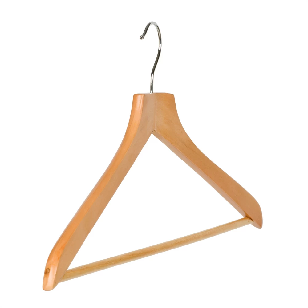 Wooden Shaped Clothes Hangers 44.5cm Square Neck (Box of 100) 51036