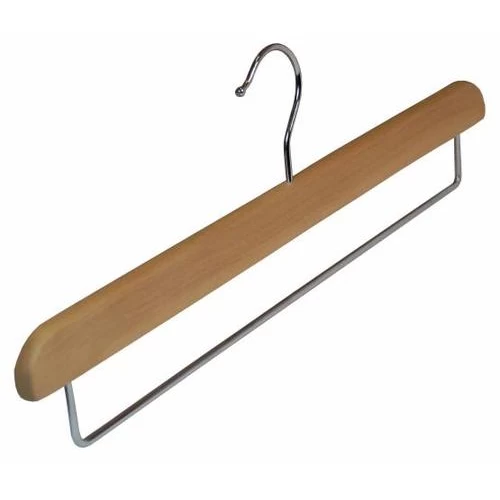 Wooden Trouser Hangers With Non Slip Bar 39cm (Box of 100) 51059