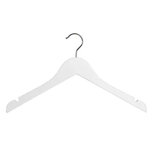 Wooden White Top Hangers 40cm (Box of 100) 50038