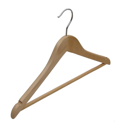 Wooden Wishbone Hangers With Centre Bar 38cm (Box of 50) 50037