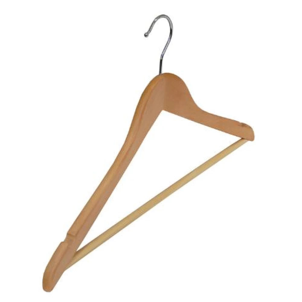 Wooden Wishbone Hangers With Centre Bar 44cm (Box of 100) 50041