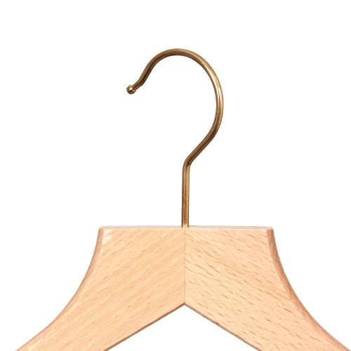 Wooden Wishbone Hangers with Non-slip Trouser Bar 42cm FSC 50010