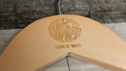 Laser Engraved Coat Hanger - Art Gallery Clothing