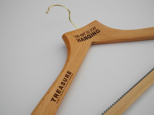 Laser Etched Wooden Coat Hangers