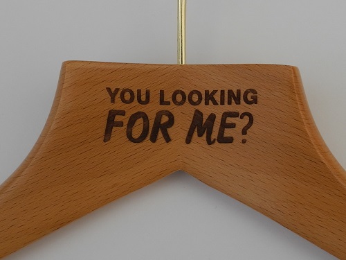 Laser Etched Clothes Hangers