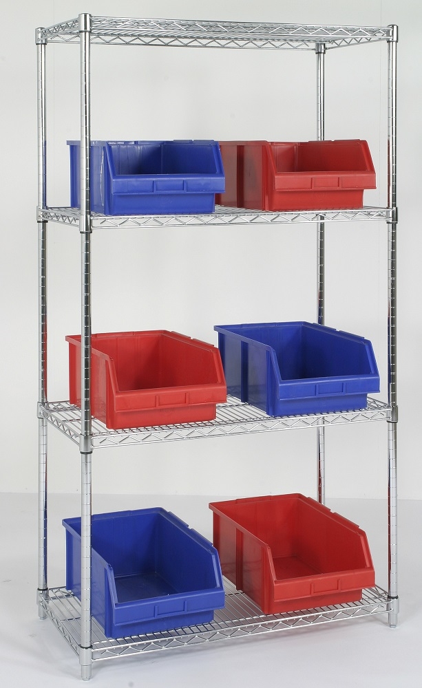 Wire Chrome Shelving, 36 Inch High Shelving Unit